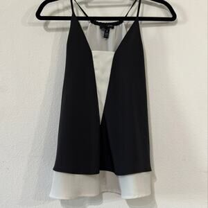 Aqua Women's Black & White Tank Top